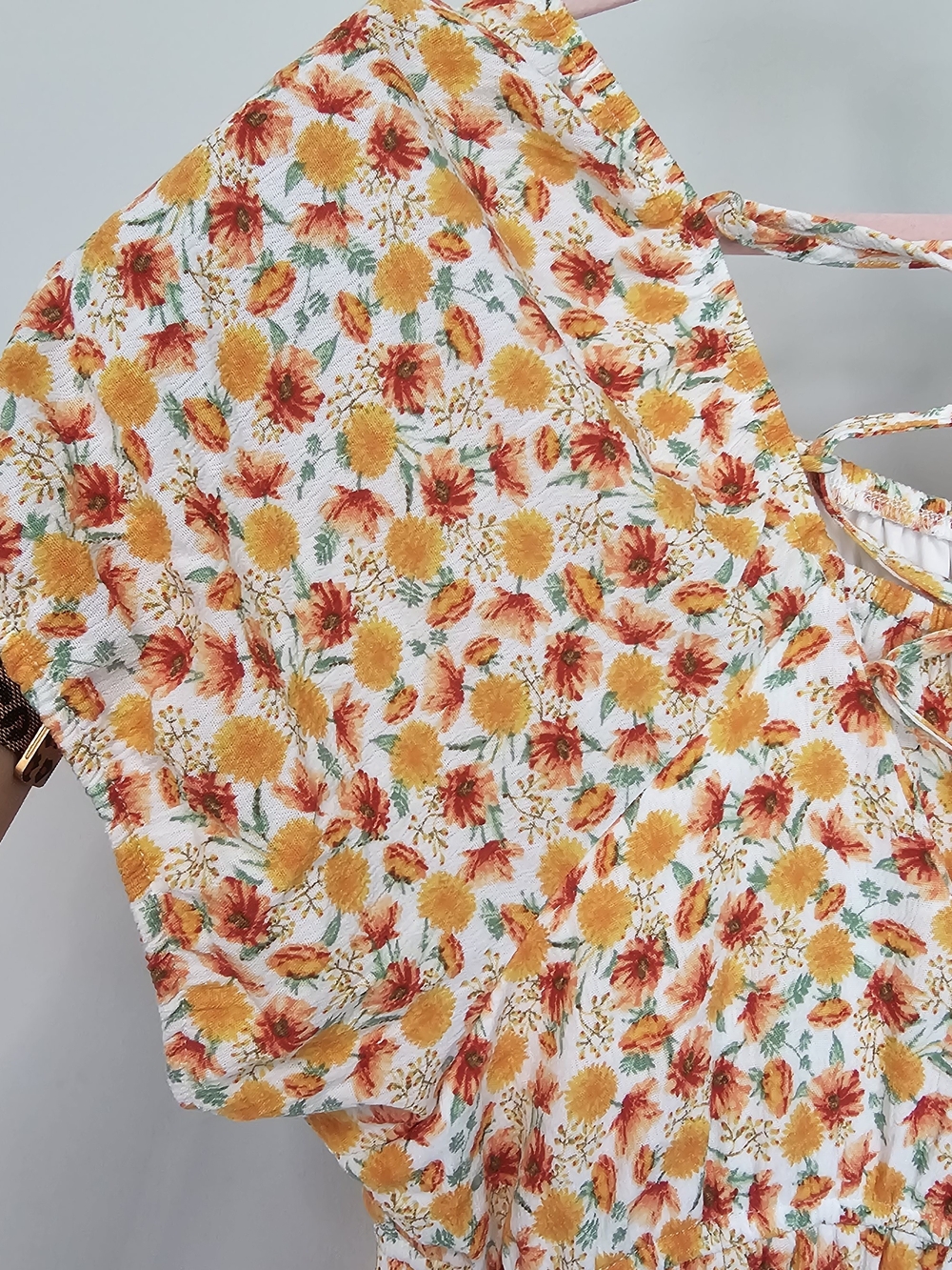 Torrid Floral Babydoll Peplum Blouse Plus Size 2/2X Boho Cottagecore Puff Sleeve - Picture 8 of 8
